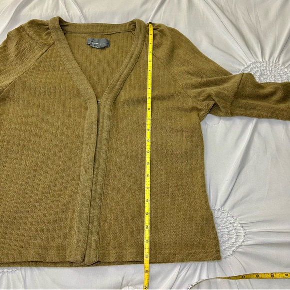 Anthropologie Olive Green V-Neck Snap Front Long Sleeve Top Size XL - Picture 12 of 15